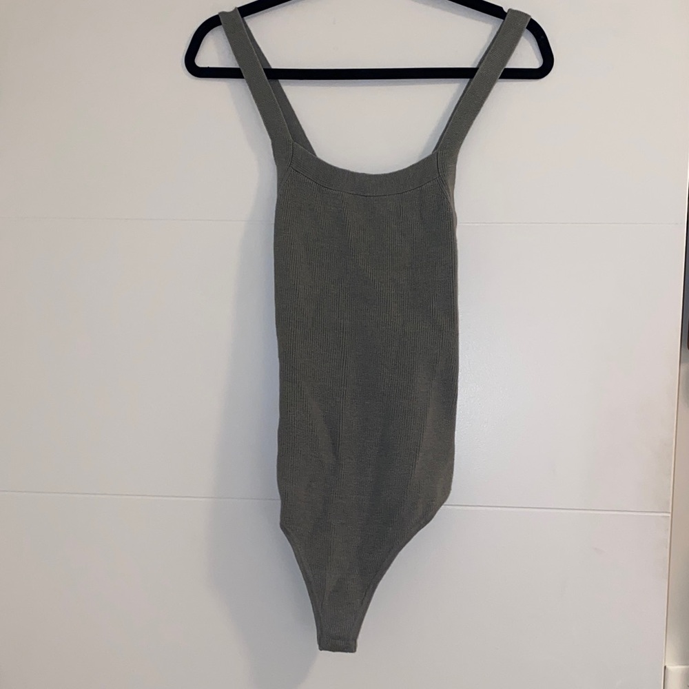 NEST Teal Knit Open Back Bodysuit